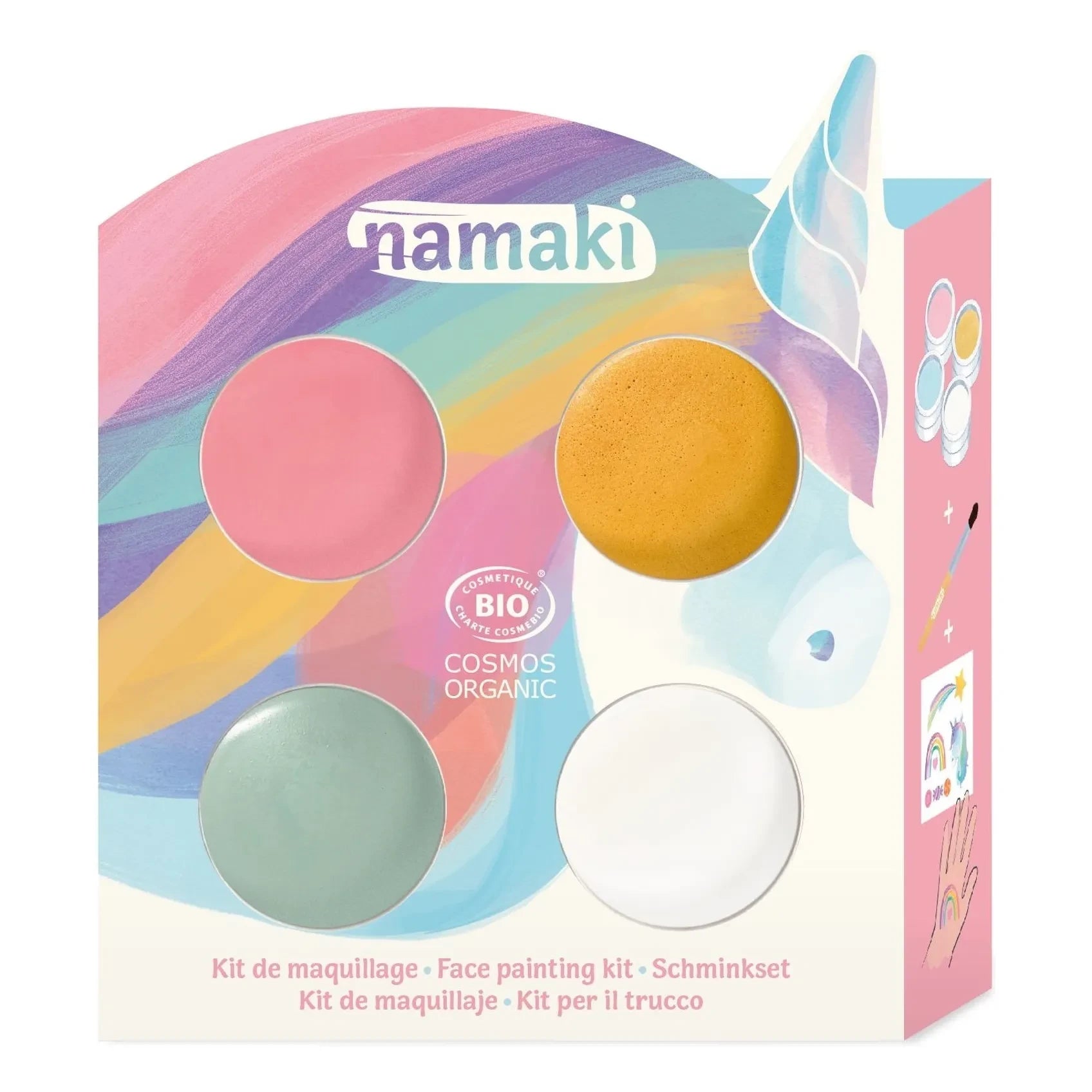 Namaki - Paleta de maquillaje Unicornio de 4 tonos | Rosa
