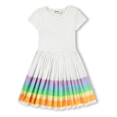 Molo - Vestido de algodón orgánico Cissa Rainbow | Blanco