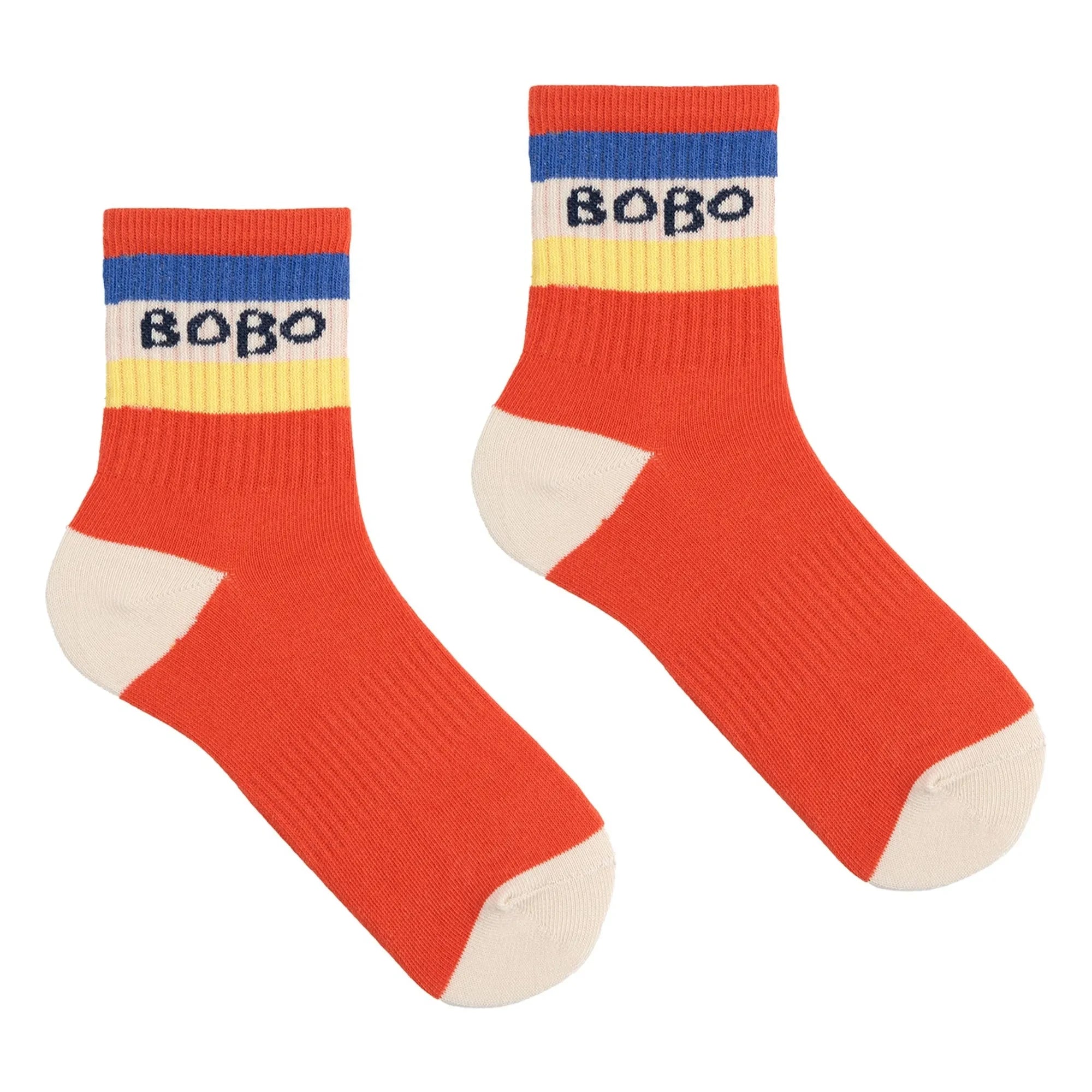 Bobo Choses - Calcetines de algodón orgánico con rayas | Rojo