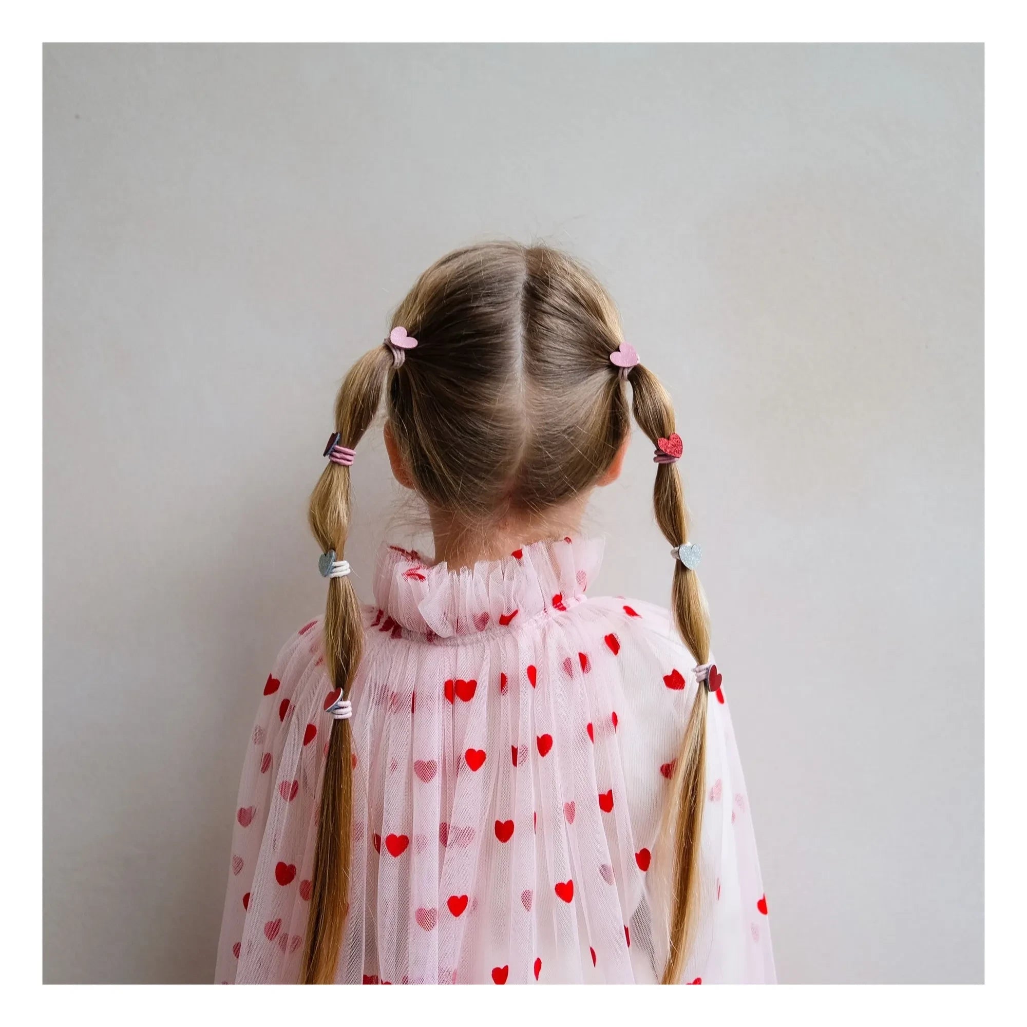 Mimi & Lula - Set de 8 Mini Scrunchies Corazón | Rosa