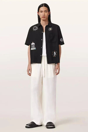 Camisa de lino AllSaints KARLTON
