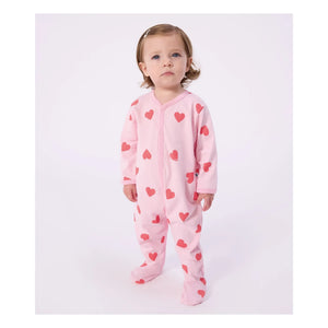 Petit Bateau - Pijama PB Corazones Buen Sueño | Rosa