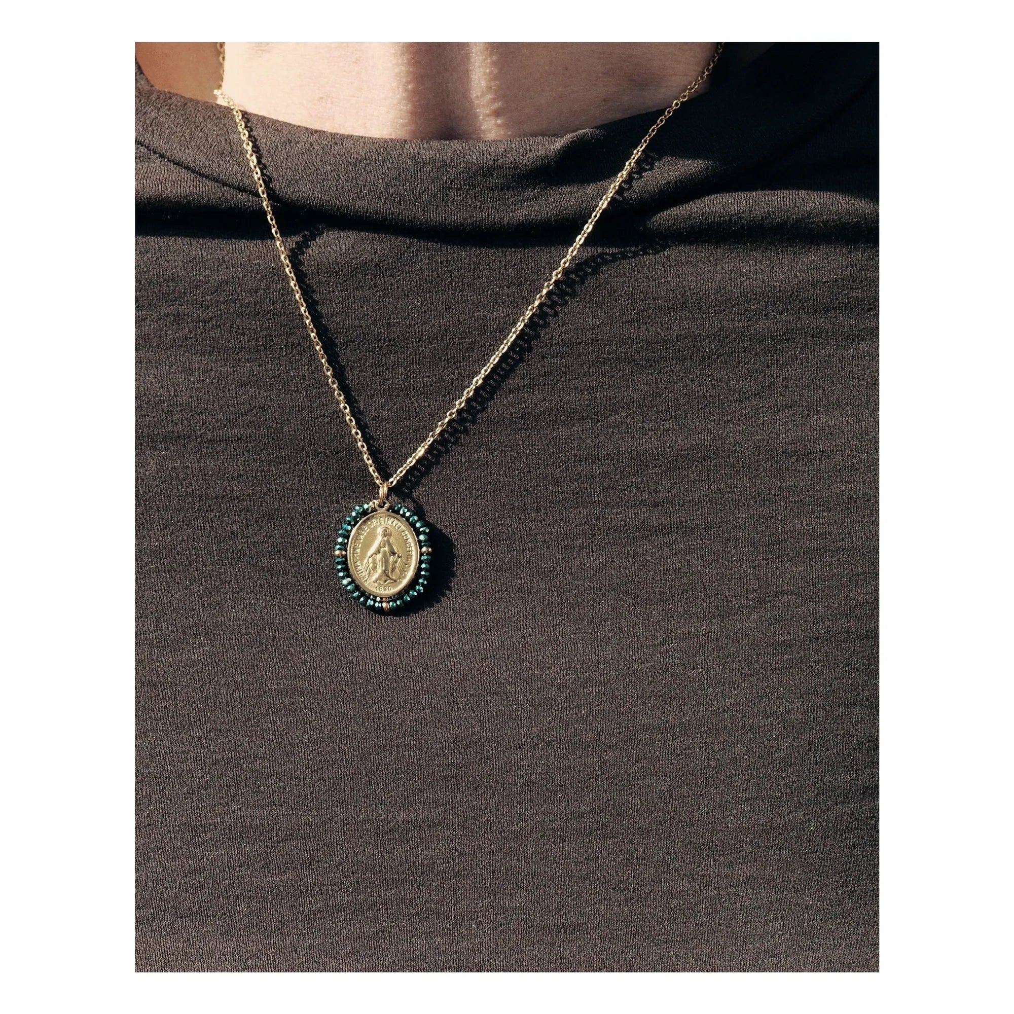 Palas - Collar brillante Santa María | Azul Verde