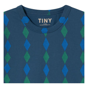 Tinycottons - Camiseta de algodón orgánico Losange | Azul