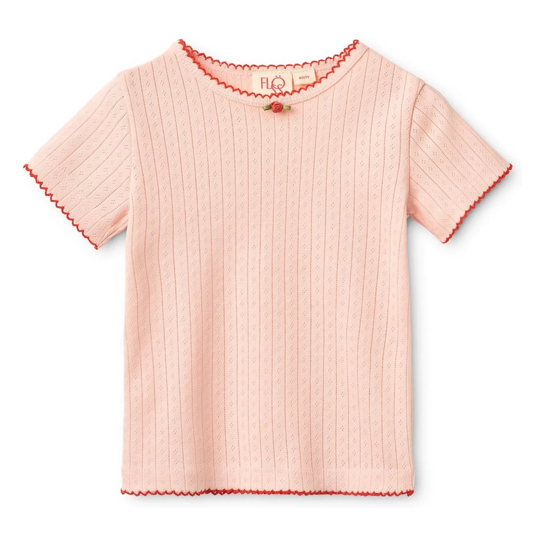 Flöss - Camiseta Pointelle Liva | Rosa Claro
