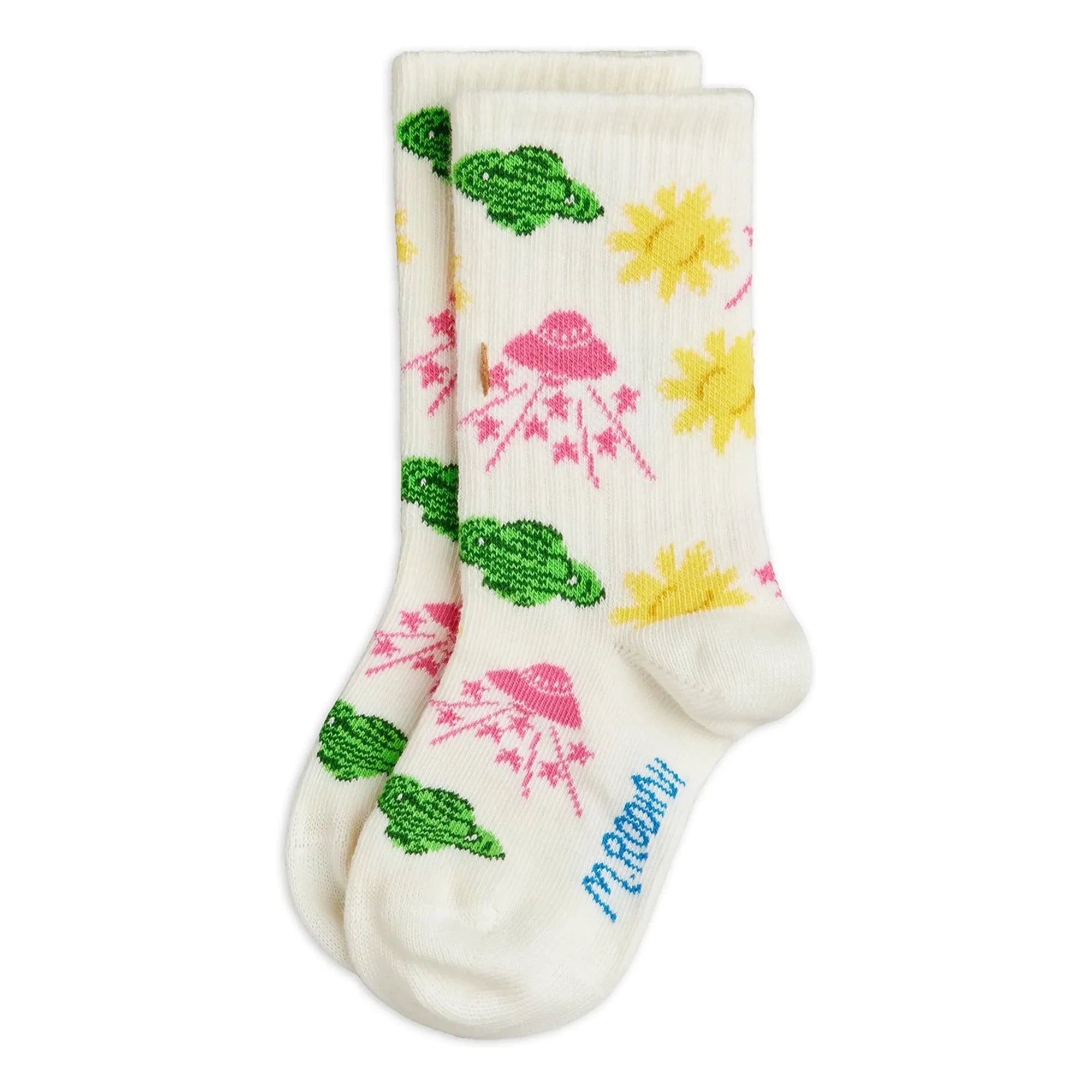 Mini Rodini - Calcetines de algodón orgánico Space | Crudo