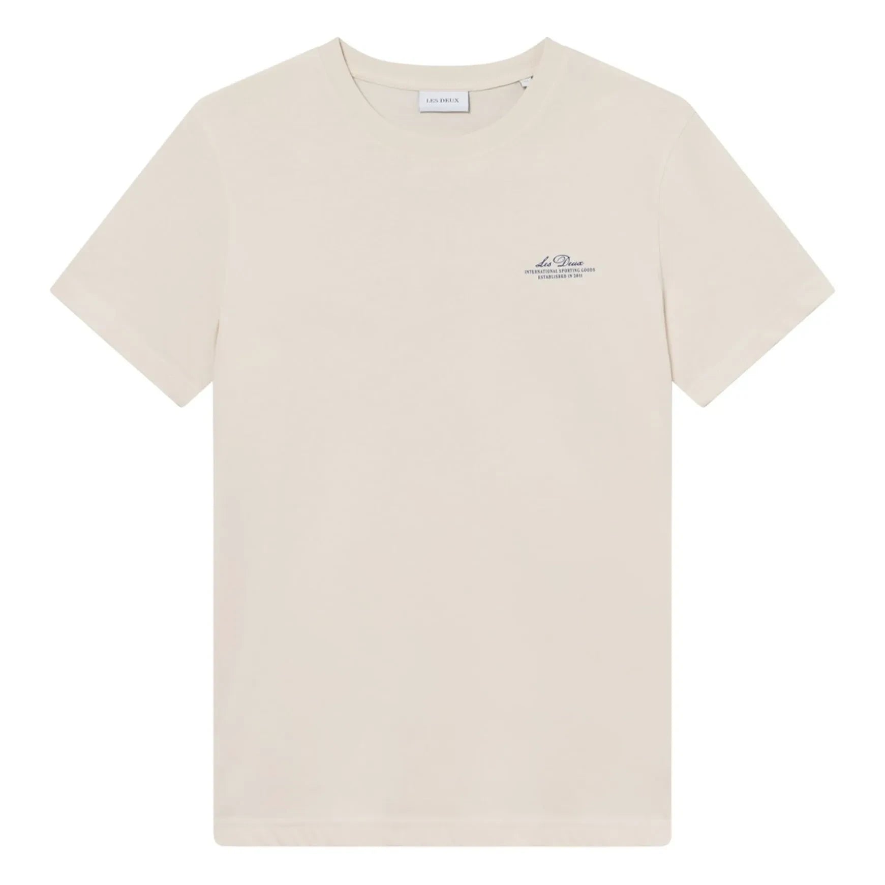 Les Deux - Ben Glode Camiseta de algodón orgánico con cuello redondo | Blanco roto
