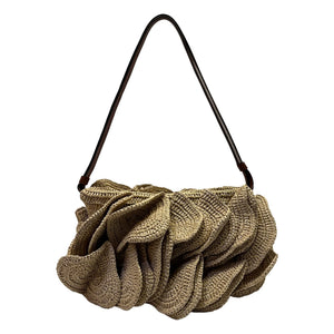 Farm Rio - Bolso Raphia con flores | Arena