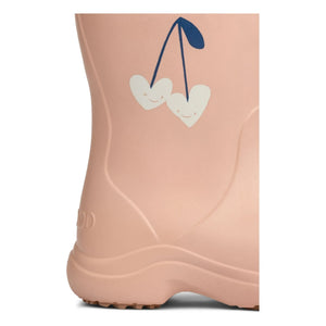 Liewood - Botas de agua Aston Hearts | Rosa pálido