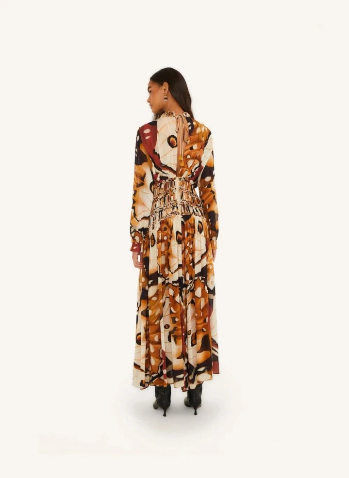 Farm Rio - Vestido Borbofly Macramé | Terracota