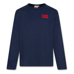 AO76 - Camiseta de algodón orgánico Ben Ping Pong | Azul marino