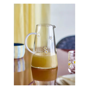 Bloomingville - Jarra Buzz de cristal con flores