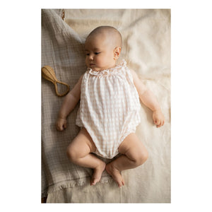 1+ in the family - Cinnia Mono de rayas | Beige rosa