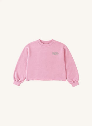 Smallable Kid - Ciruela "Keep On Moving" Sudadera de Algodón Orgánico | Rosa Pálido