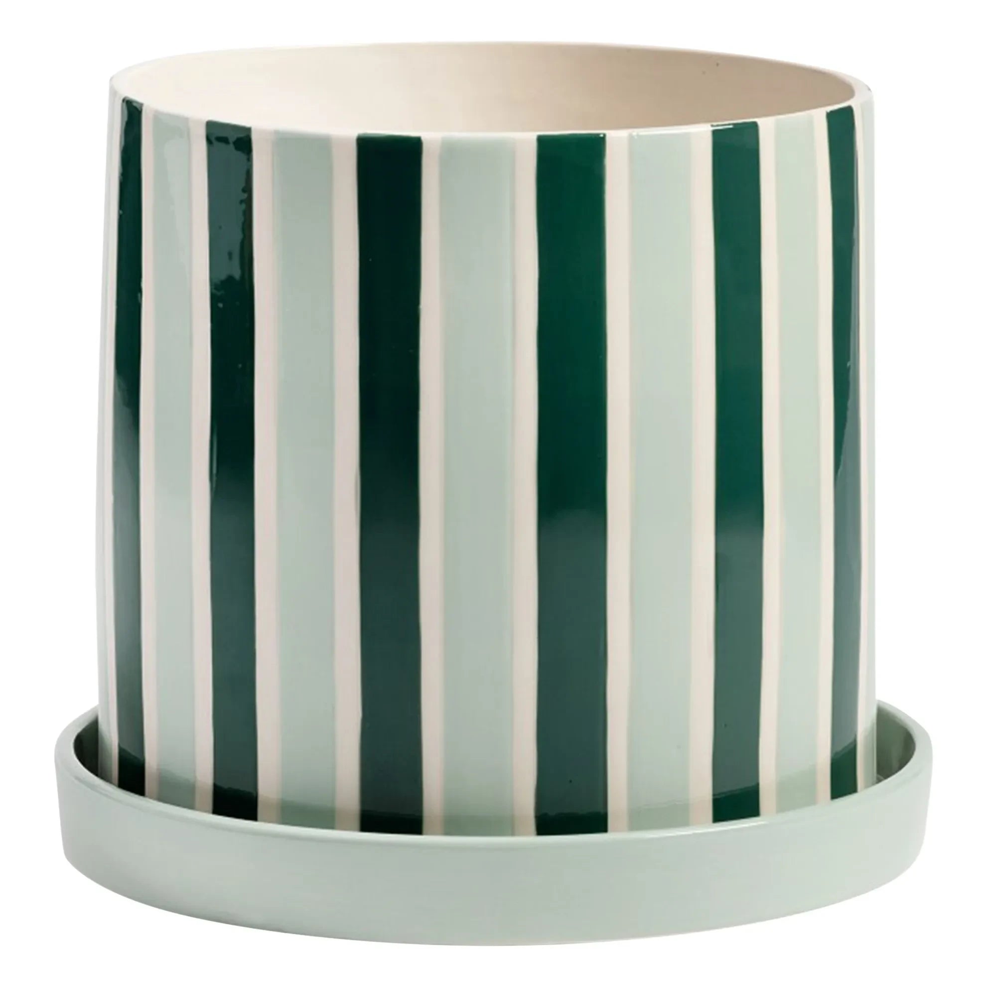 &Klevering - Maceta Clash Stripe | Verde