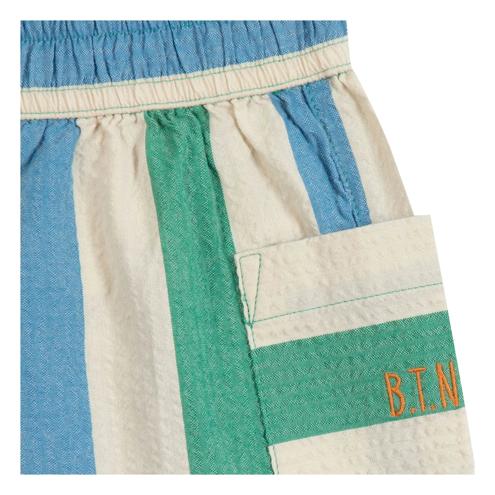 Bonton - Pantalones cortos Lois a rayas con bolsillos | Crudo