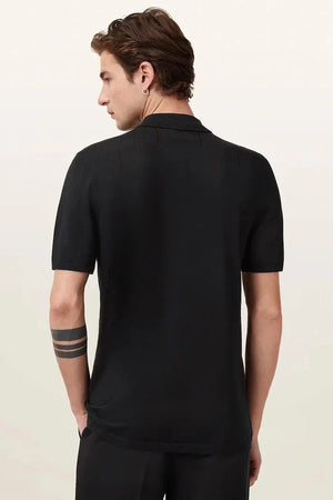 AllSaints Camiseta polo de lana para hombre MODE