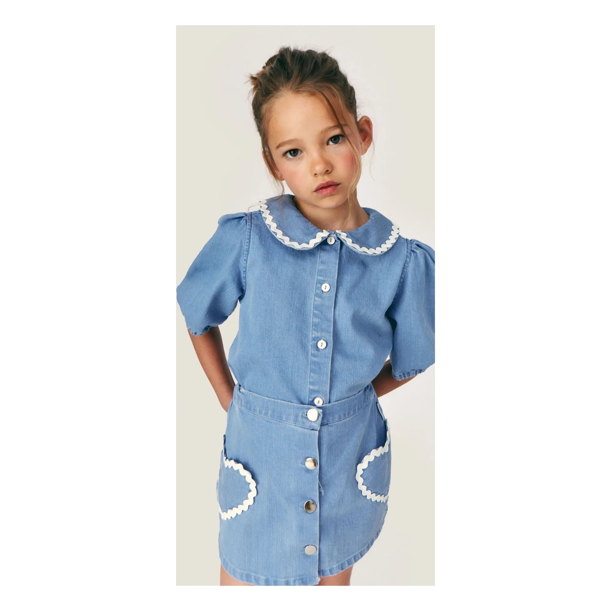 Mipounet - Blusa vaquera Claudine Louise | Azul claro