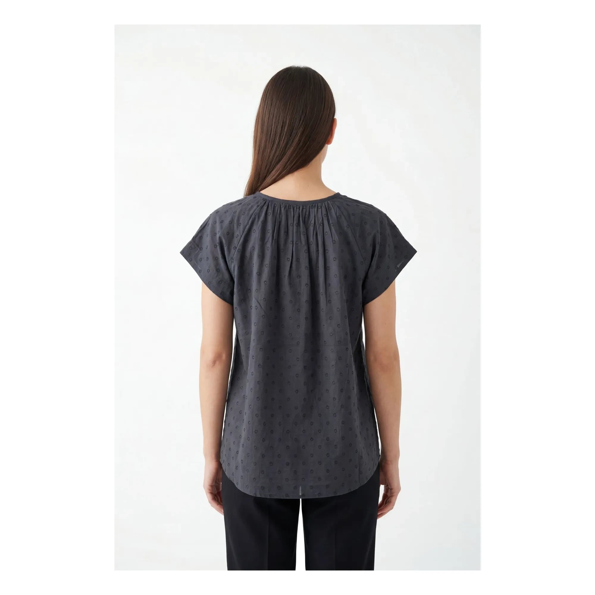 BELLEPIECE - Blusa de algodón Sistelo | Gris