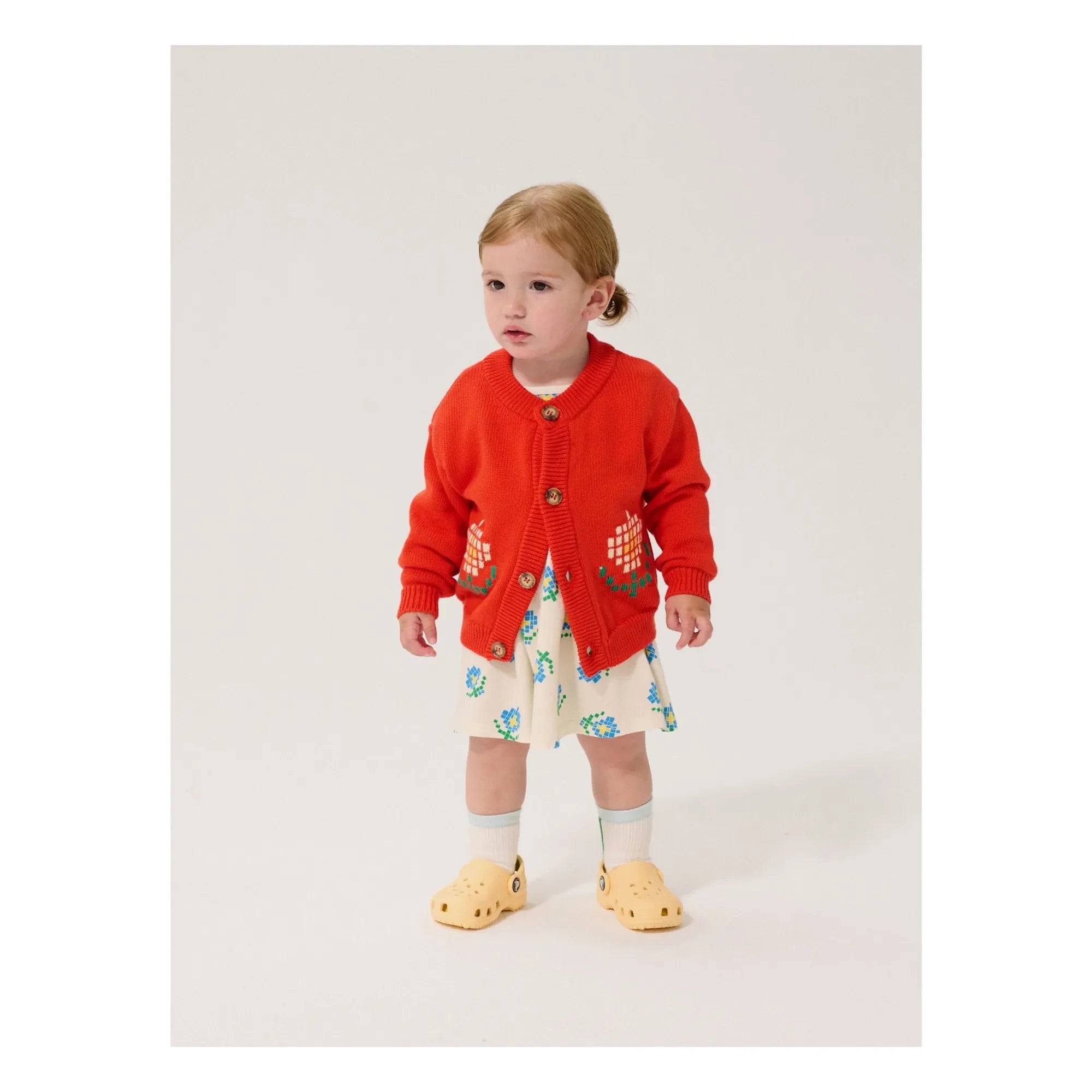 Bobo Choses - Cárdigan Margaritas Algodón Orgánico Bebé | Rojo