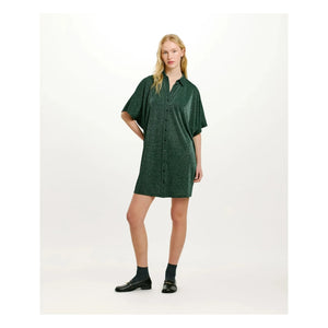 Momoni - Vestido Metálico Asado | Verde