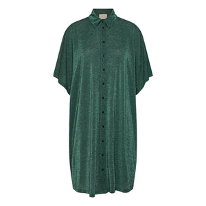 Momoni - Vestido Metálico Asado | Verde