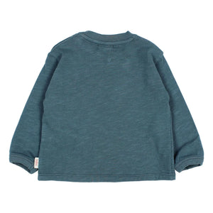 Búho - Camiseta de algodón orgánico Sweet Dreams | Azul cielo