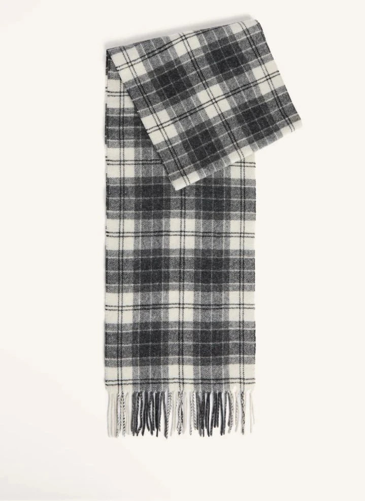 Barbour - Bufanda tartán de lana | Gris