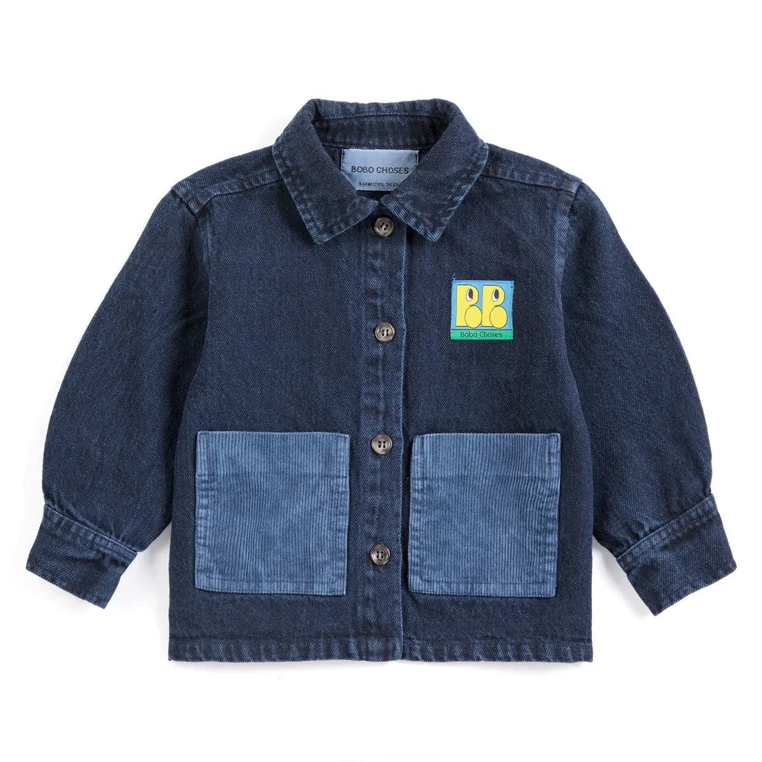 Bobo Choses - Camisa de algodón reciclado Baby Denim | Azul oscuro