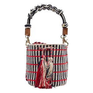 Guanábana - Bolso cruzado Macramé Mediano | Azul marino