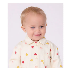 Petit Bateau - Combination Hearts | Ekru