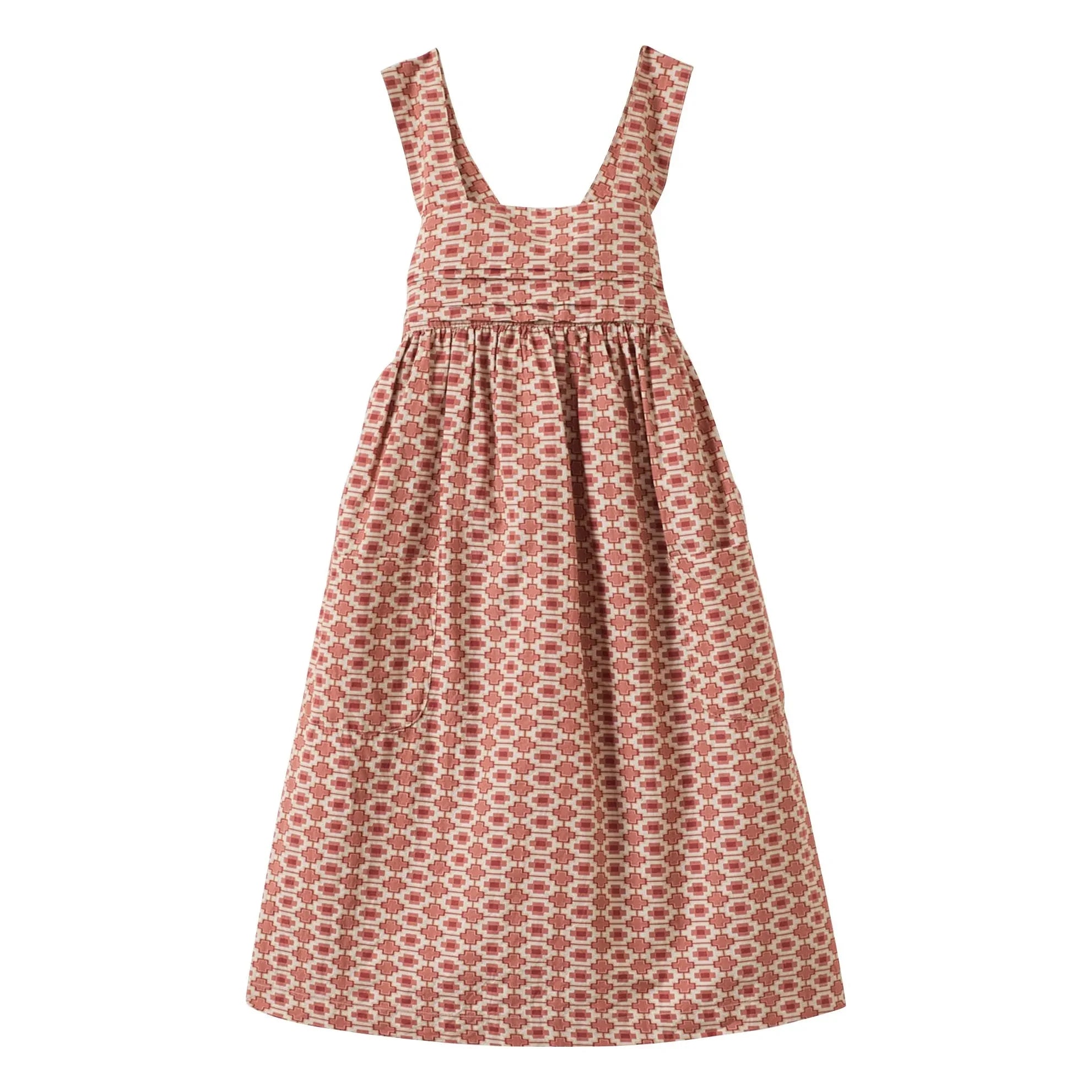Caramel - Vestido Geométrico Abelia | Rojo Teja