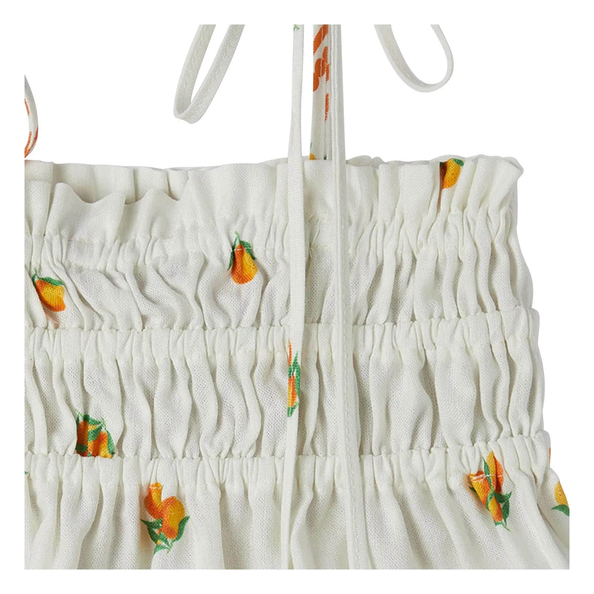 Fábula - Top fruncido naranja | Blanco