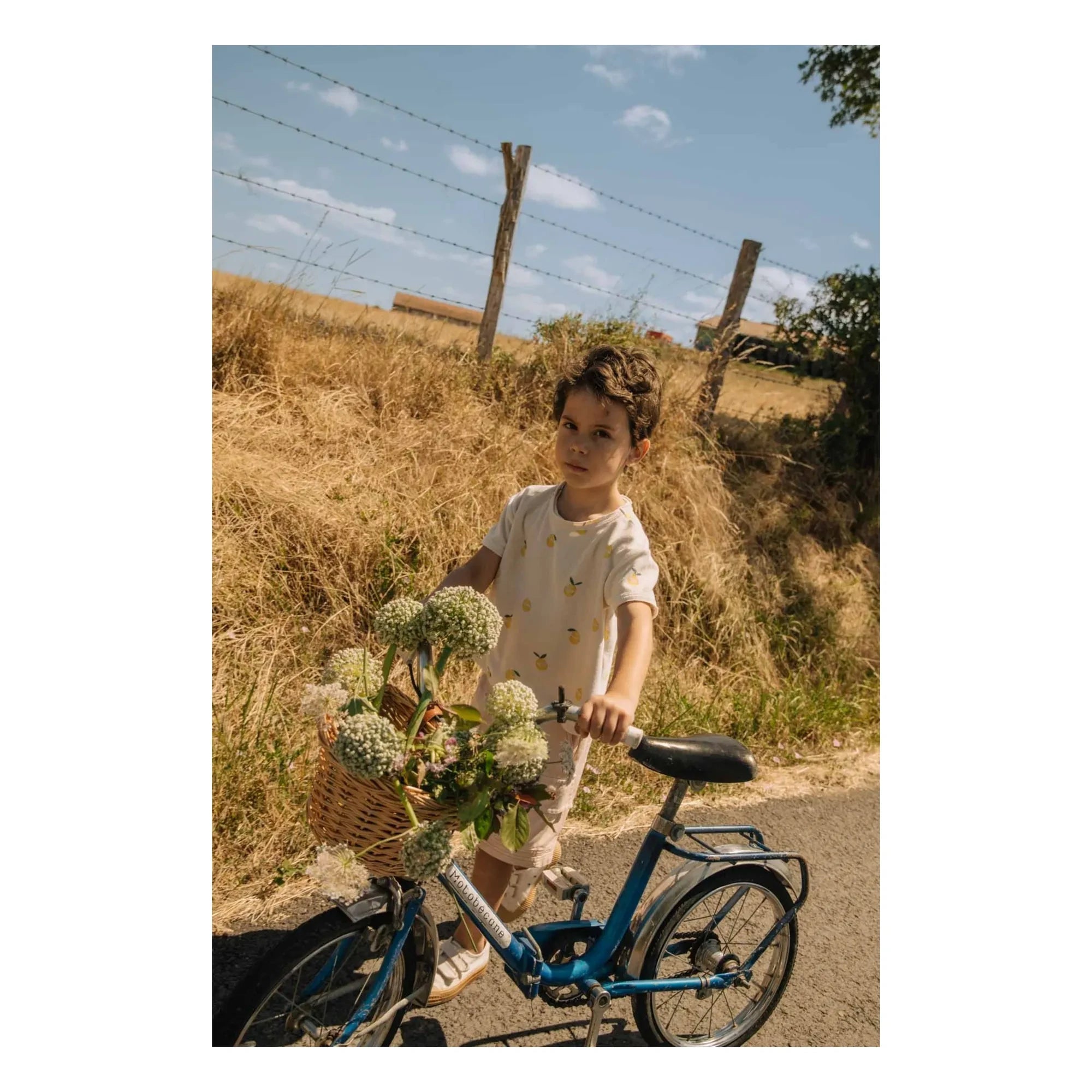 Studio Bohème - Camiseta esencial Limones Algodón orgánico Esponja | Crudo