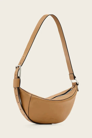Bolso AllSaints LUNA de piel tipo croissant para mujer