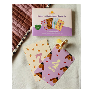 Ma petite vie - Tarjetas de hitos de los primeros 12 meses