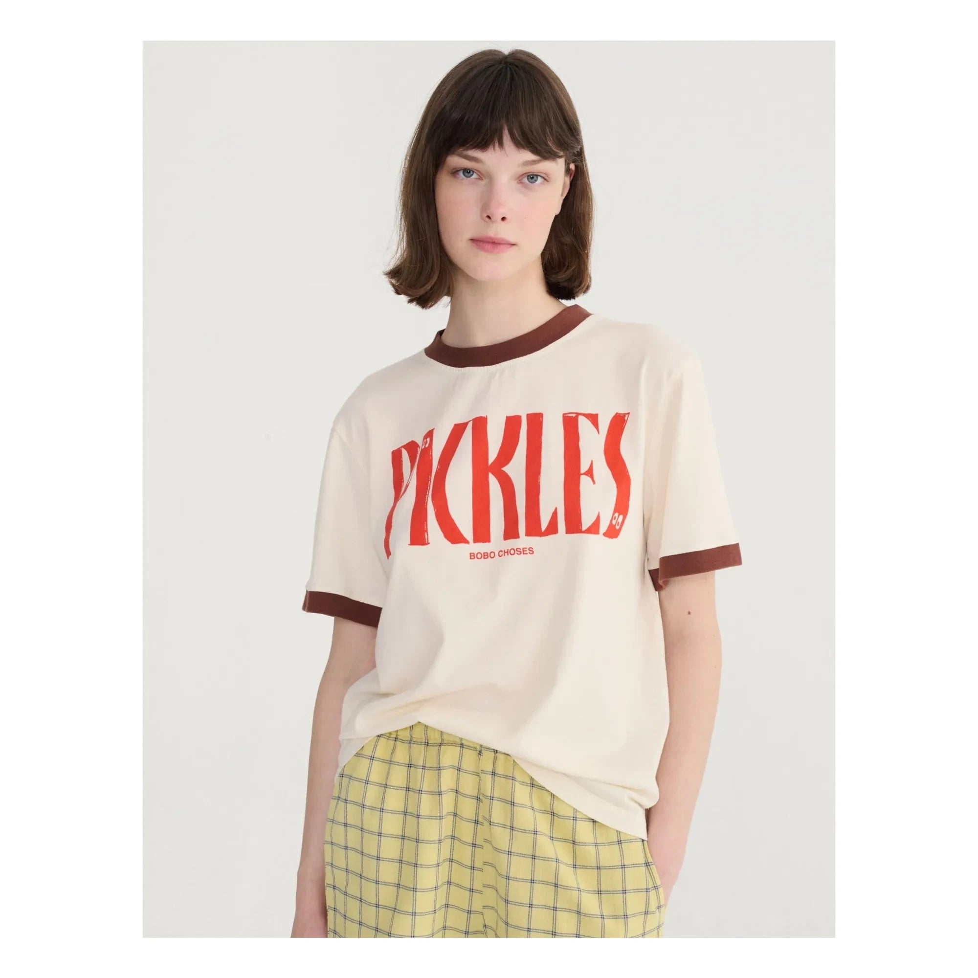 Bobo Choses - Camiseta de algodón orgánico con bloques de color | Crema