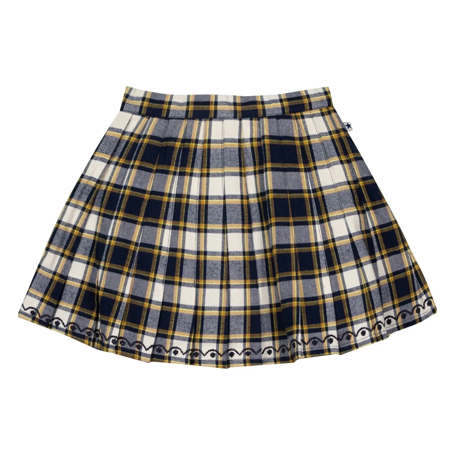 Bonton - Falda de Cuadros Mali | Blanco