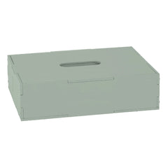 Nofred - Caja de almacenamiento con tapa de madera | Verde oliva