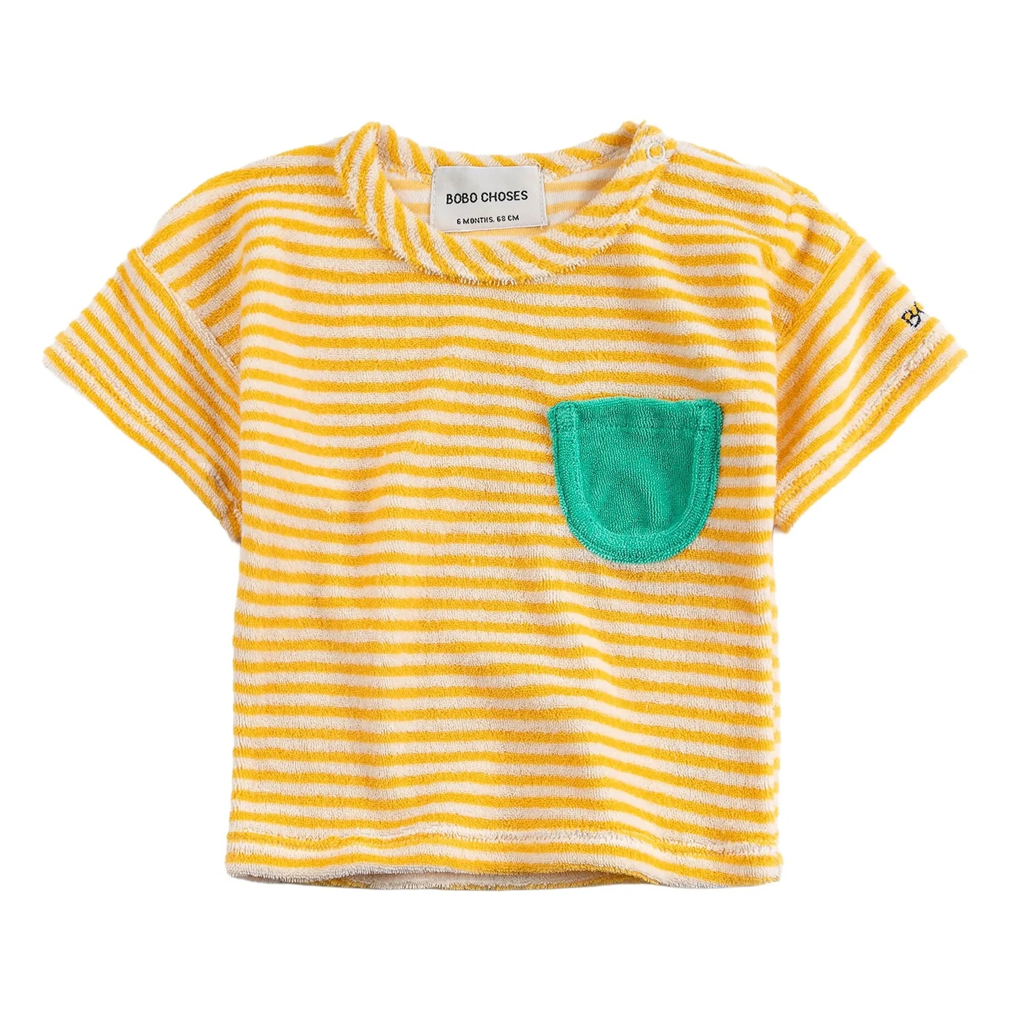 Bobo Choses - Camiseta de algodón orgánico a rayas | Amarillo
