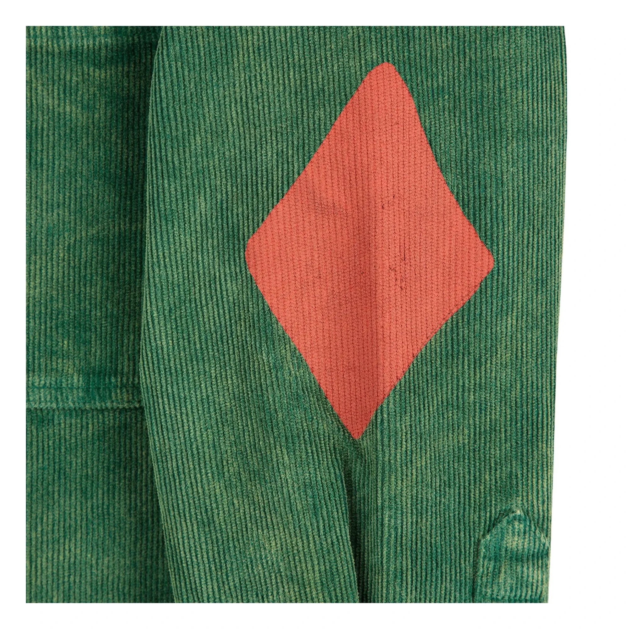 Bobo Choses - Camisa de terciopelo con canesú | Verde
