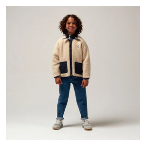 Gosoaky - Chaqueta sherpa de doble cara Leona dormida | Beige