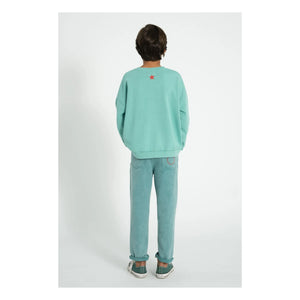 Piupiuchick - Sudadera de algodón orgánico Peace | Turquesa