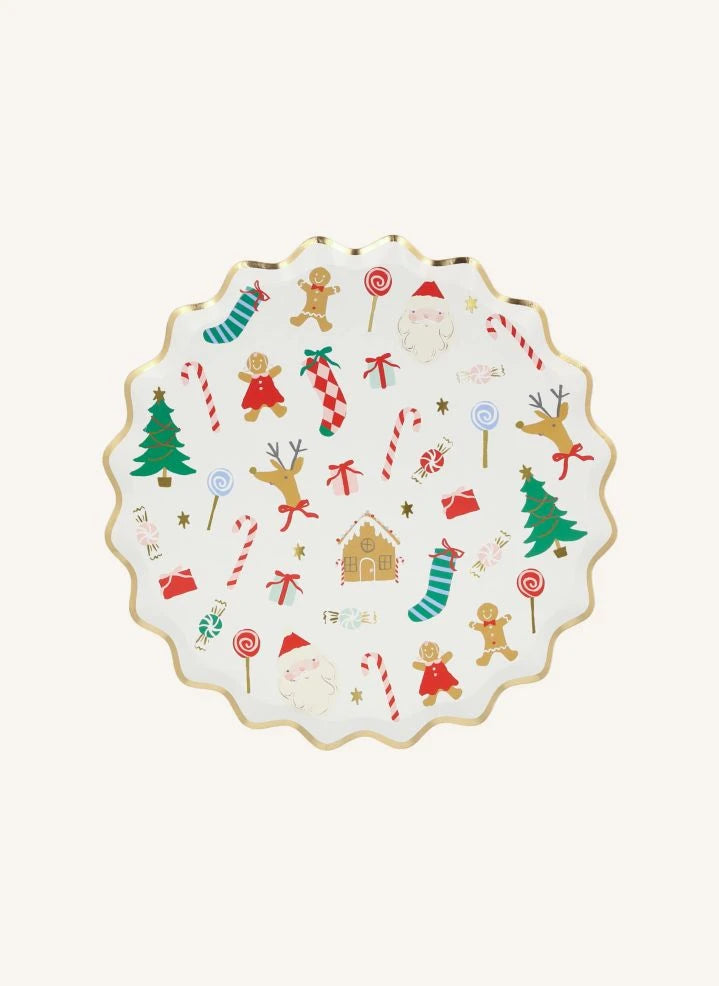 Meri Meri - Joli Noël pequeños platos - set de 8