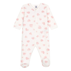 Petit Bateau - Pijama Sleep Well Corazones Gruesos Algodón Orgánico | Rosa