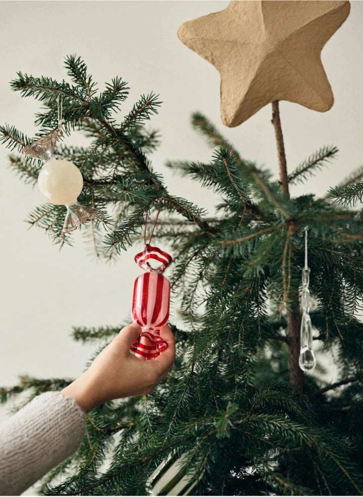 Broste Copenhagen - Estrella de árbol de Navidad de masa de papel | Marrón