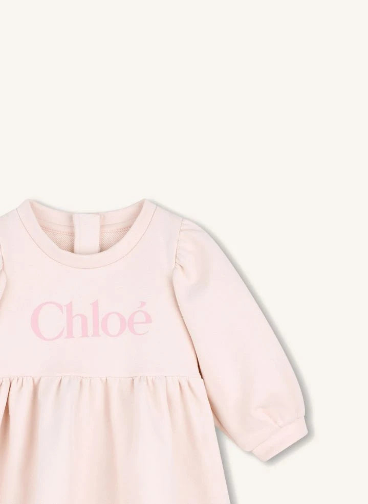 Chloé - Chloé vestido de forro polar de algodón orgánico | Melocotón