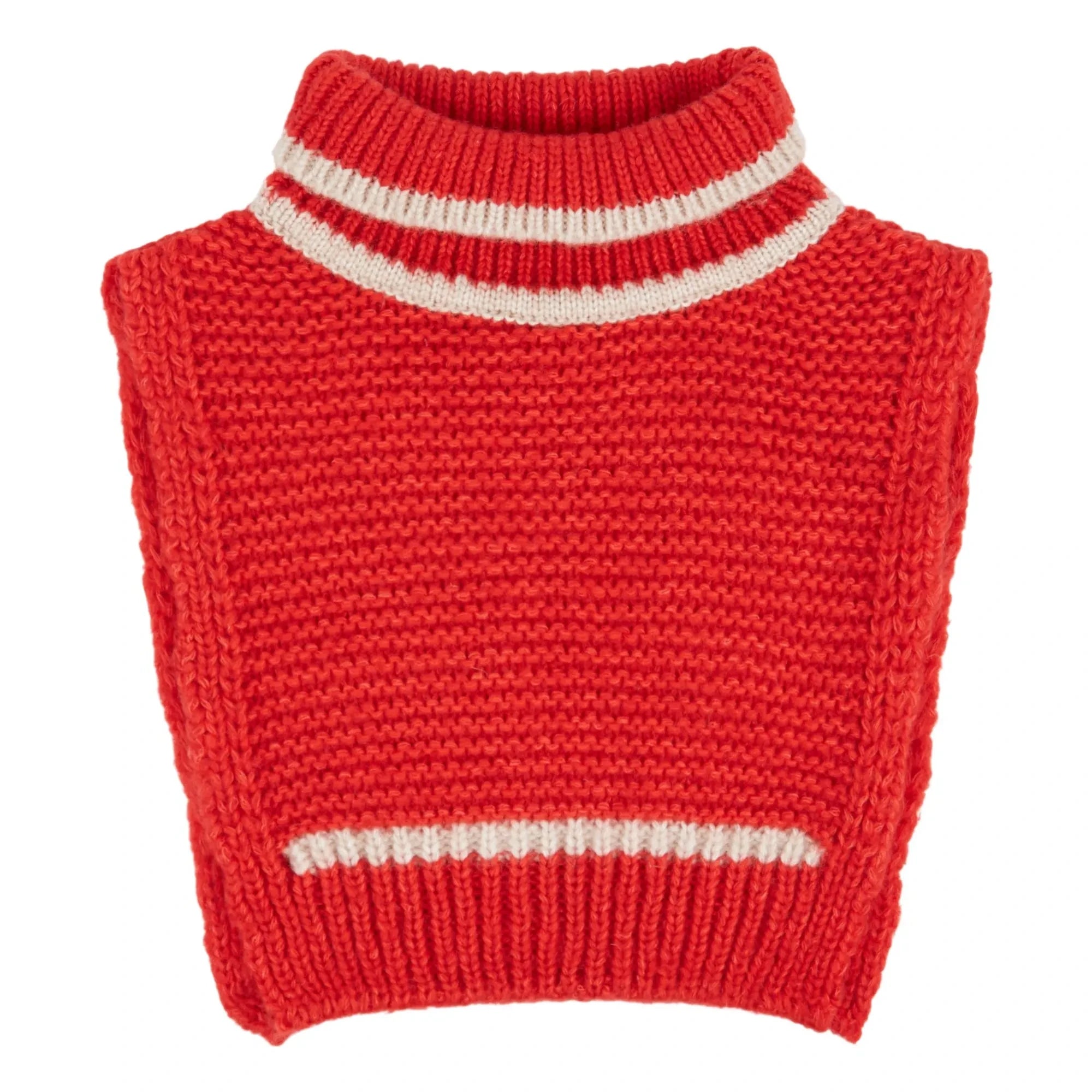 Emile et Ida - Babero de lana merino | Rojo