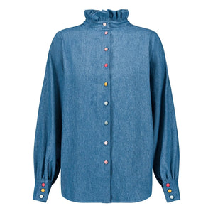 Elise Chalmin - Josette Camisa de algodón | Azul