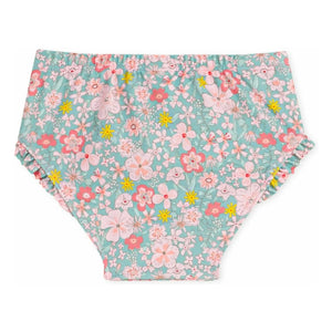 Petit Bateau - Parte de Abajo de Bikini Estampado Floral | Turquesa